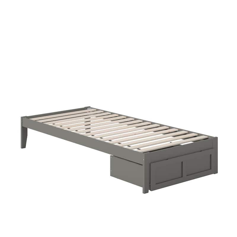 AFI Colorado Platform Bed with Foot Drawer and Charging Station