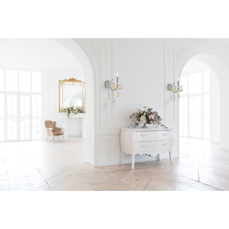 Elegant Lighting 2800W1-GT/RC Maria Theresa 12" Tall Wall Sconce with