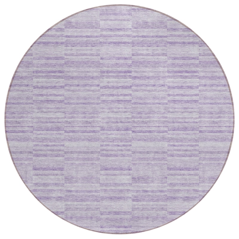 Machine Washable Indoor/ Outdoor Chantille Contemporary Blocks Rug