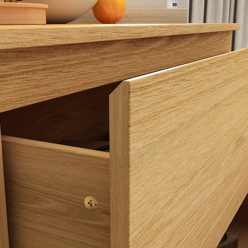 3 Drawer 32.3"H x 30.3" W Nightstand Chest Cabinet Dresser Bedroom Storage