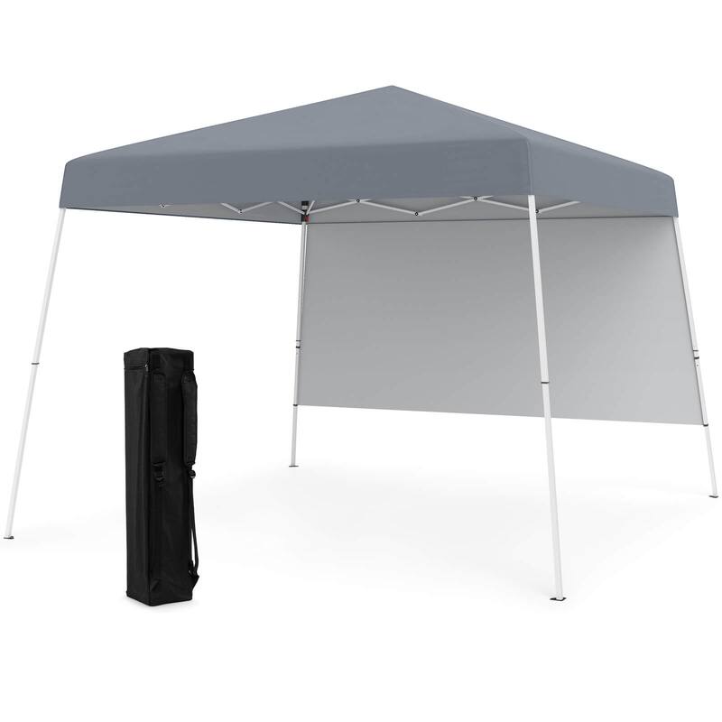 10x10 FT Pop Up Canopy Portable UPF 50+ Outdoor Tent w/ Backpack - Grey