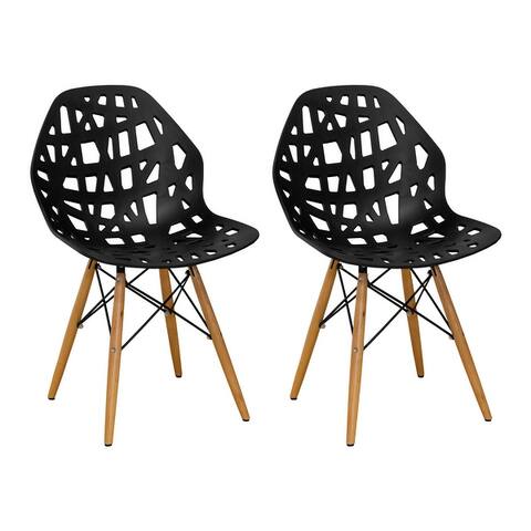 Mod Made Eiffel Stencil Cutout Side Chairs (Set of 2)