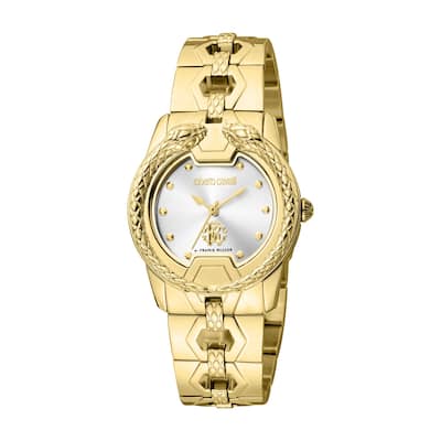 Roberto Cavalli by Franck Muller Women RV1L168M0021 Swiss Quartz Watch - Gold-Tone