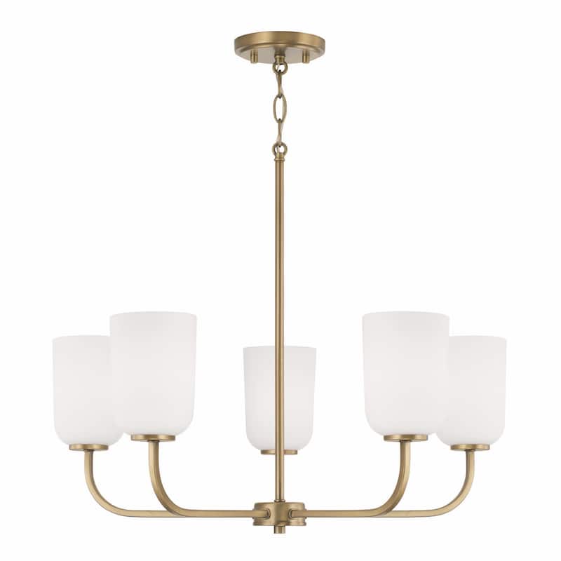 Lawson 5-light Hanging Chandelier - Aged Brass