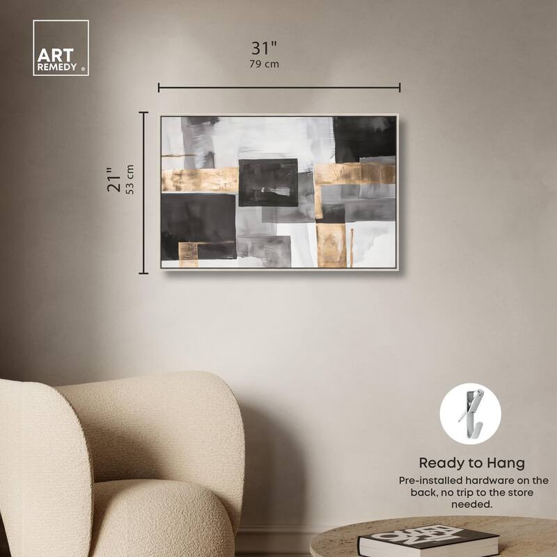 Graphite and Glimmer I Canvas by Art Remedy