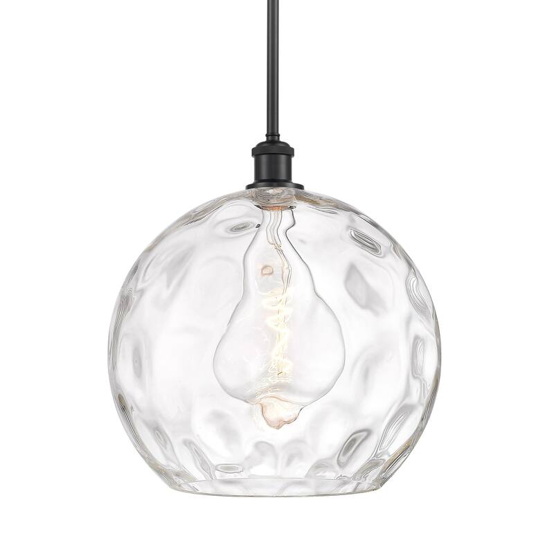 Innovations Lighting 516-1S-15-14 Athens Pendant Athens 14" Wide - Matte Black / Clear Water Glass
