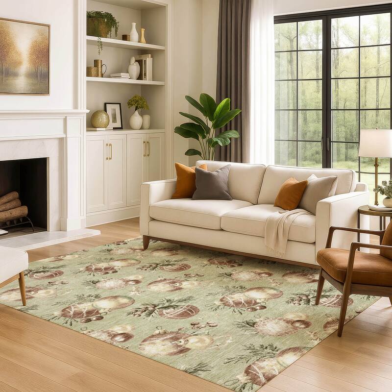 Premium Washable Super Soft Holiday Ornament Mayfield Rug