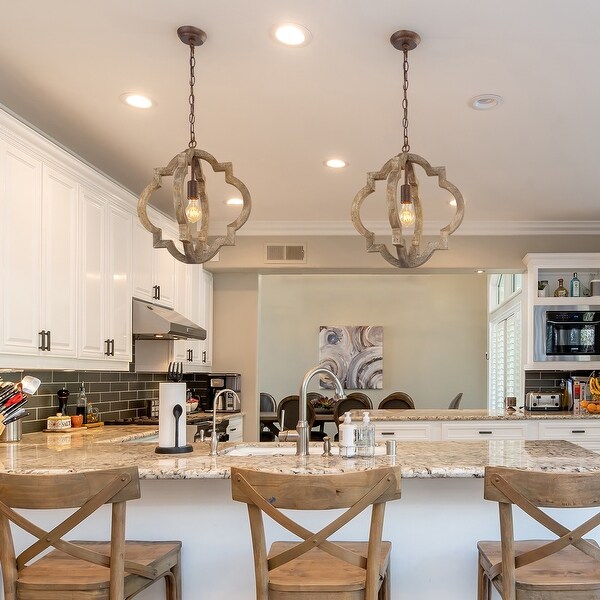 Wooden geometric pendant light cheap