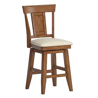 Eleanor Panel Back Wood Swivel Chair by iNSPIRE Q Classic