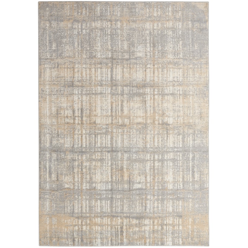 Calvin Klein Enchanting Contemporary Abstract Area Rug - 2' 3" x 7' 3" - Grey/Ivory - Runner