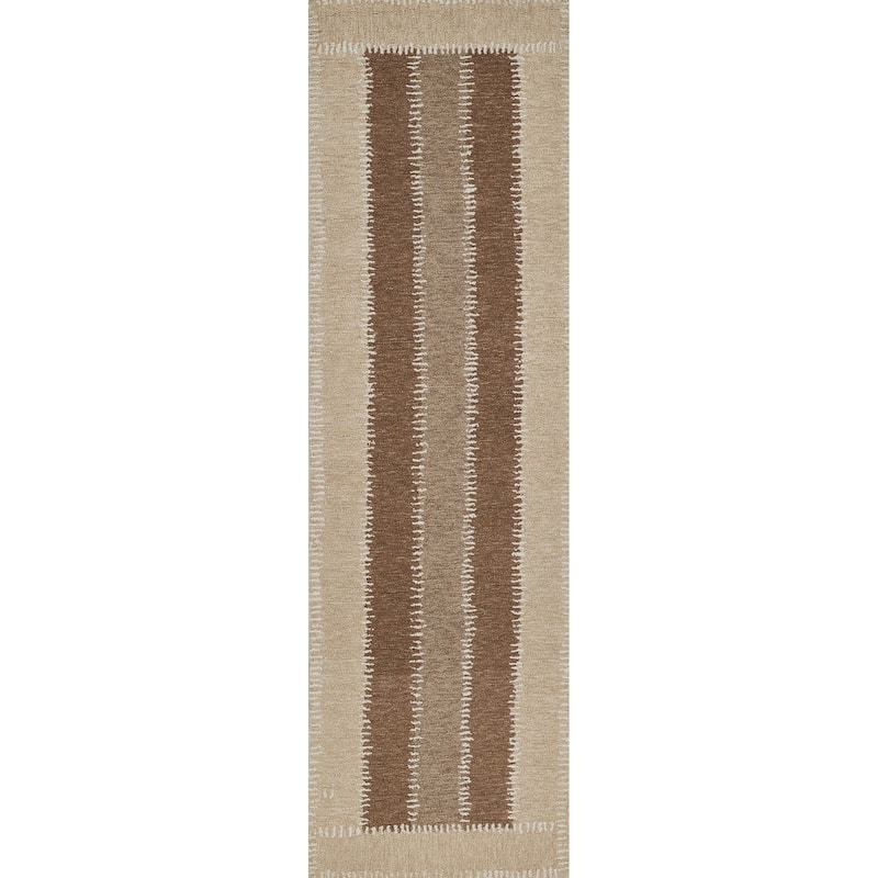Momeni Archer Hand Tufted Wool Geometric Area Rug - 2'3" X 8' Runner - Beige