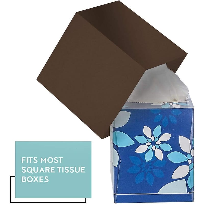 DWËLLZA HOME Square Bronze Plastic Tissue Box Cover