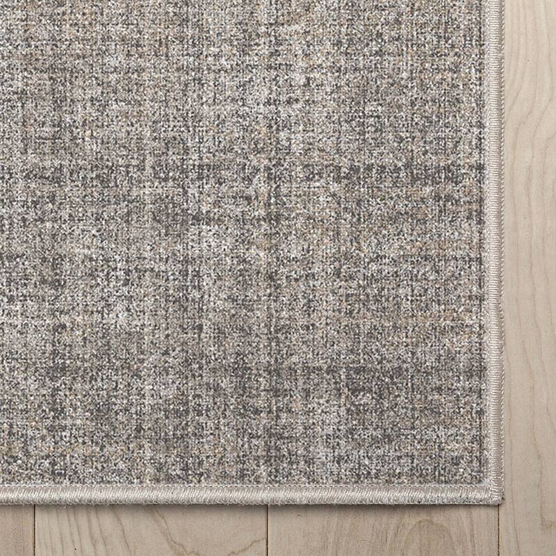 Well Woven Abstract Burst Retro Plaid Flat-Weave Machine Washable Area Rug