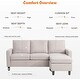 preview thumbnail 18 of 46, Futzca Modern L-shaped Convertible Sectional Sofa w/ Reversible Chaise