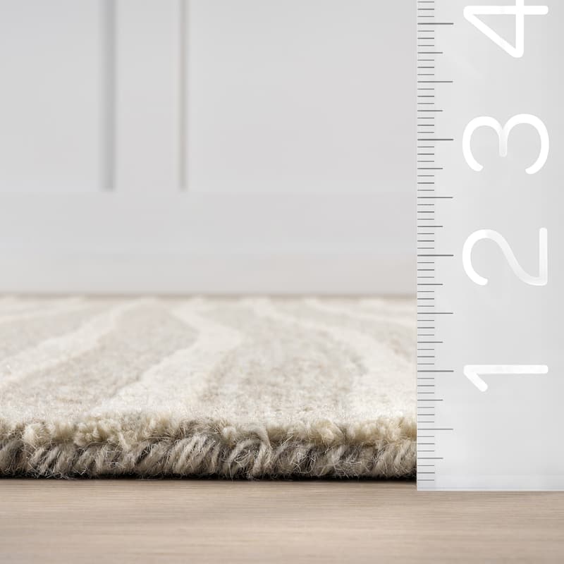 Parsa Striped Wool Area Rug