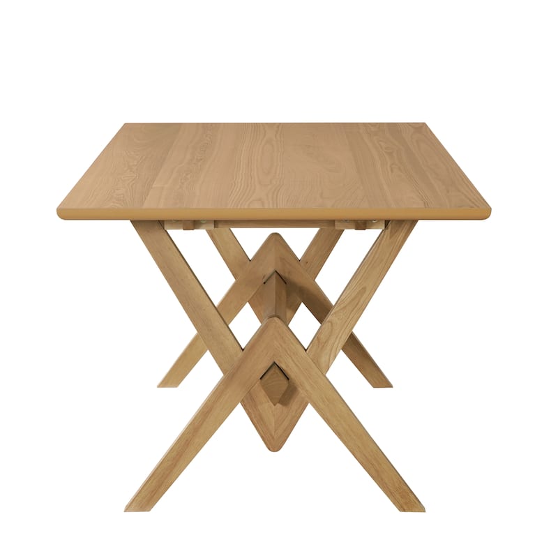 Christopher Knight Home - Vail Farmhouse Solid Wood Double V Dining Table - 63" Rectangular 6-Seater