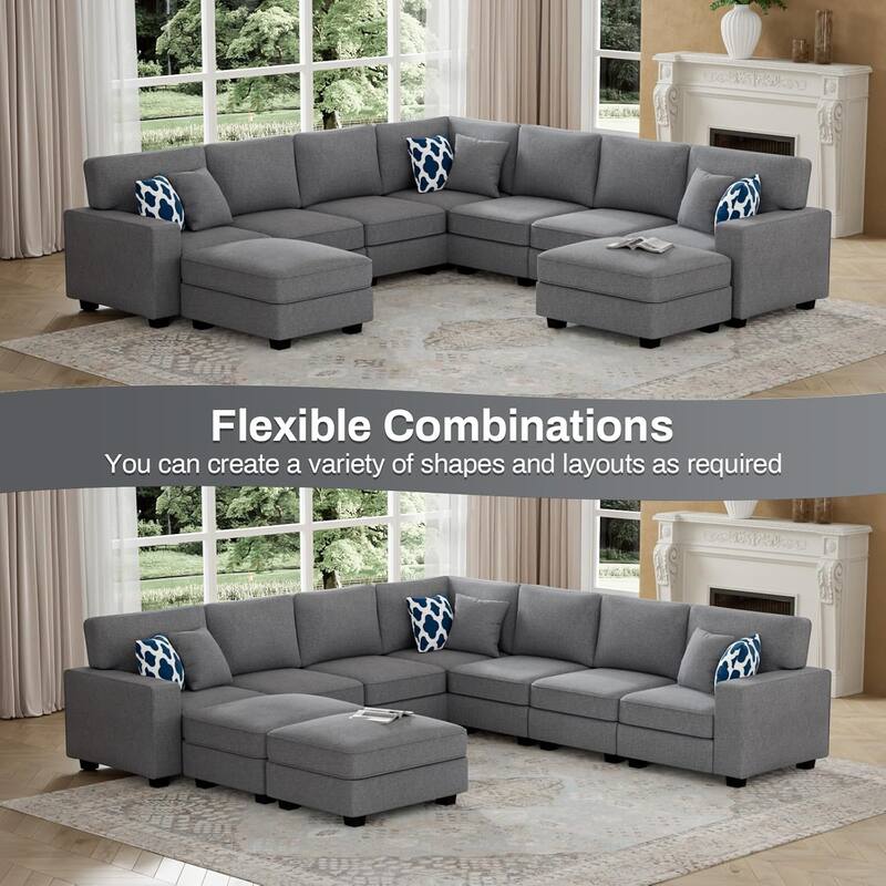 9 Piece Modular Flexible Combination Sectional