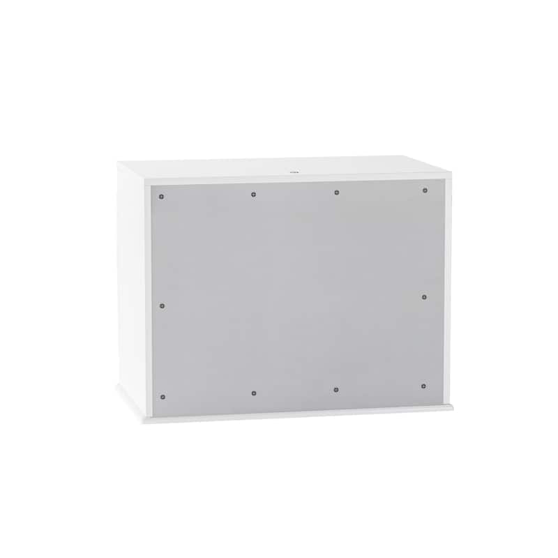 Somette Modern Gloss White 2-Drawer Night Stand