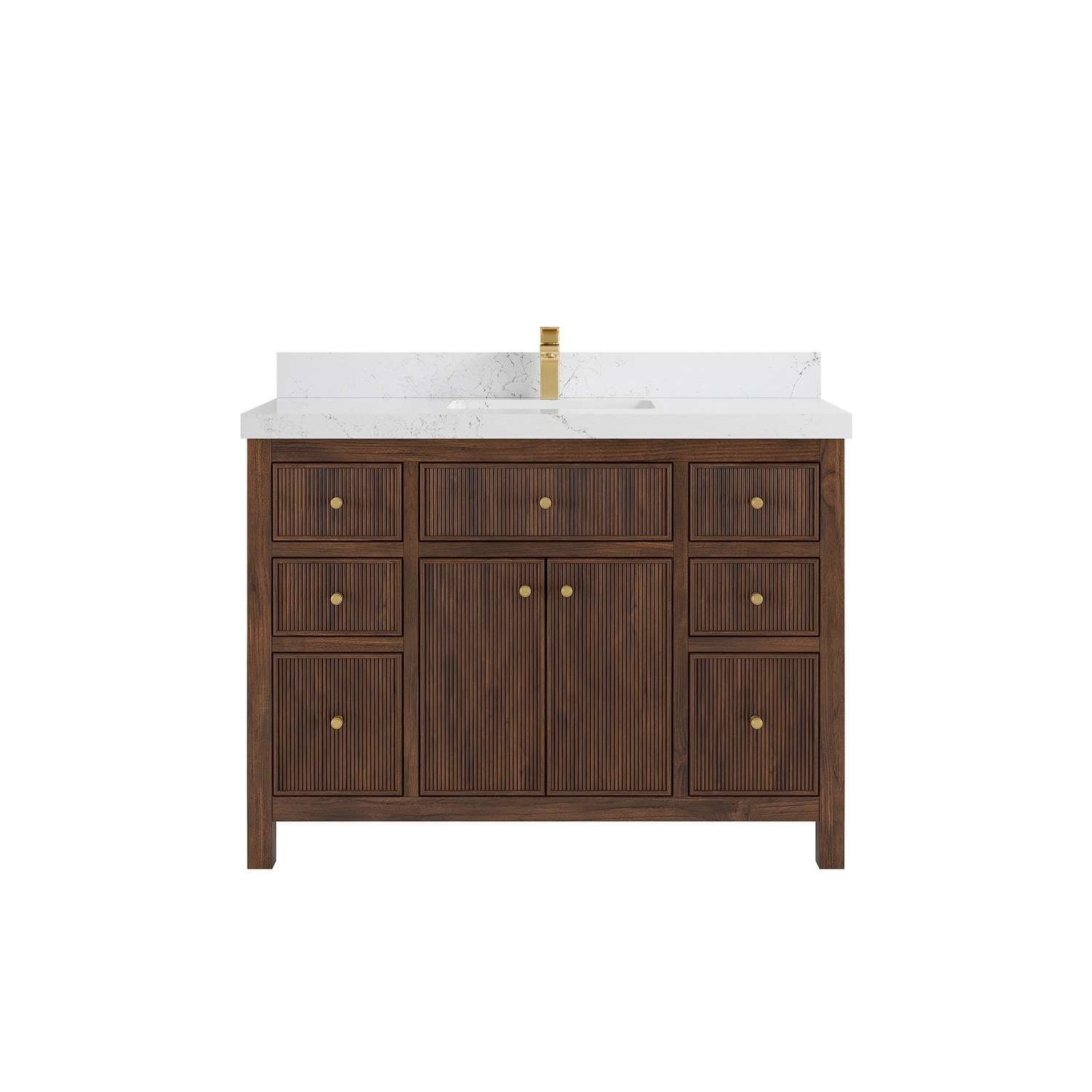 Willow Collections 48 in. W x 22 in. D Sonoma Teak Single Sink Bathroom Vanity with Countertop
