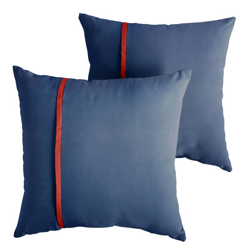 Sorra Home Sunbrella Outdoor Single Petite Flange Pillow Set of 2