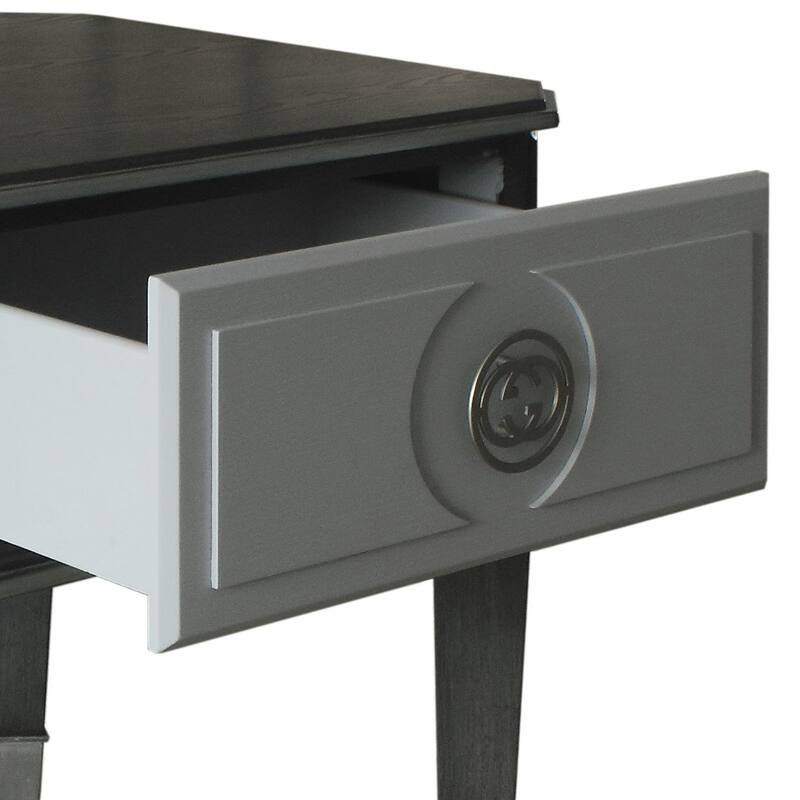 House Beatrice Charcoal & Light Finish End Table