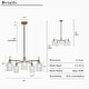 preview thumbnail 5 of 23, Modern Farmhouse 3/5-Light Black Gold Chandelier Clear Glass Kitchen Island Pendant Lighting for Dinning Room