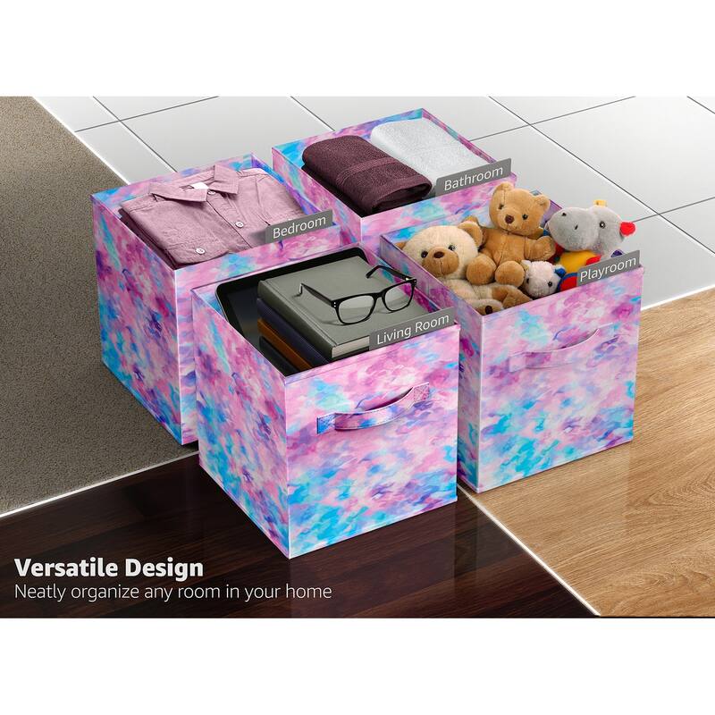 Storage Cube Bins (Set of 6) - 10.75" L x 10.75" W x 11" H