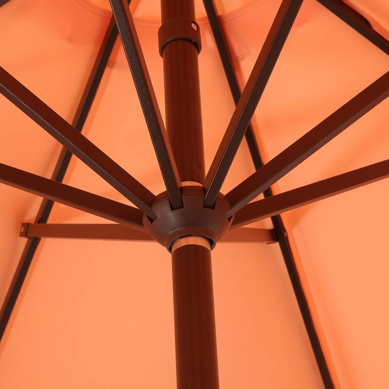 9ft Fringe Patio Umbrella Auto-Tilt, Crank, by JONATHAN Y