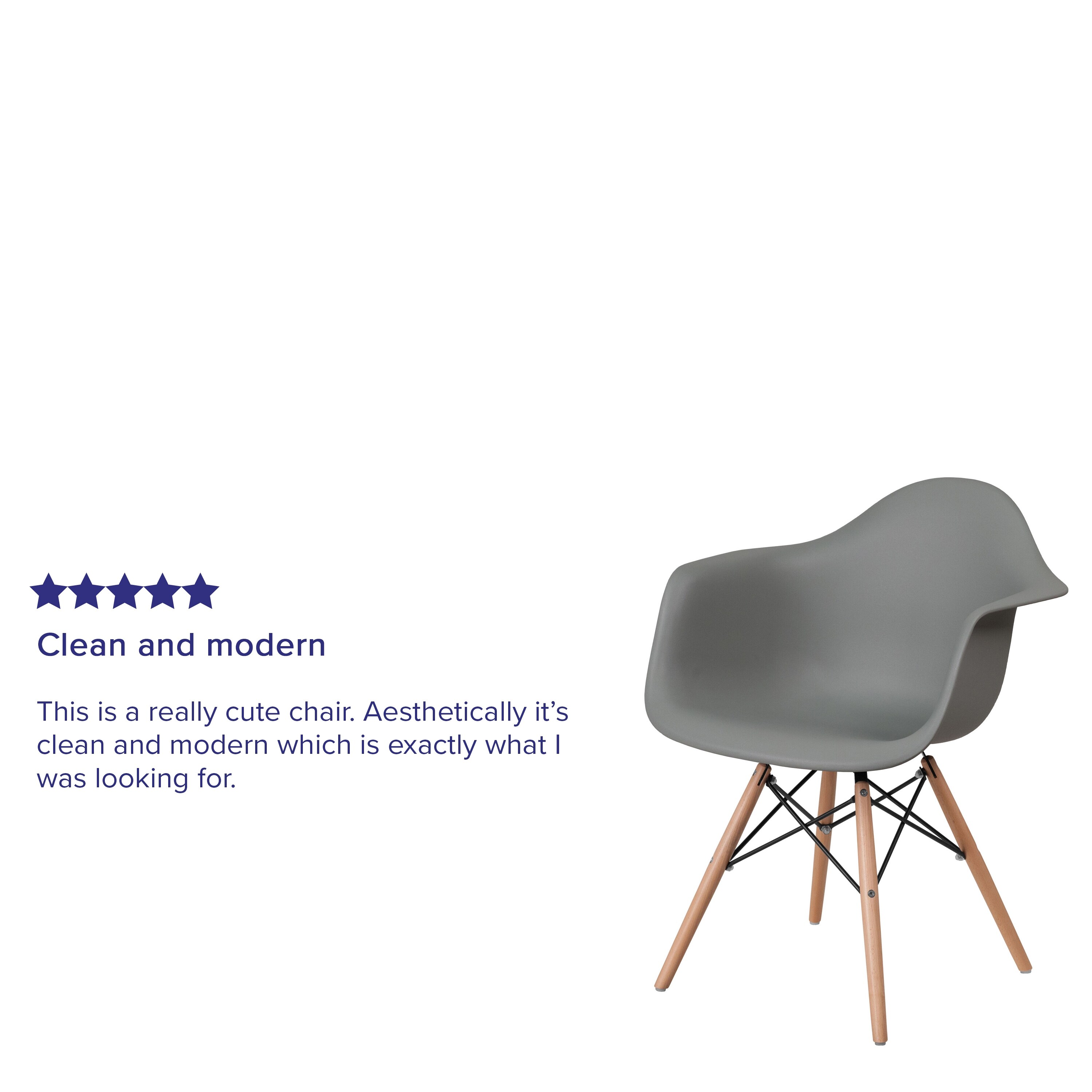 Shop Plastic Chair With Arms And Wooden Legs Accent Side Chair Overstock 18048829