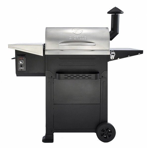 Z GRILLS Upgrade Wood Pellet Grill 8 in 1 BBQ Grill Smoker,Auto Temperature Control, 573 Square Inch Cooking Area, Silver. Opens flyout.