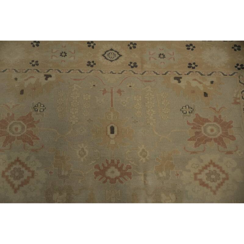 Hand Knotted Oriental 100% Wool Carpet Traditional Floral Beige & Ivories Ziegler Area Rug - 8' 4'' X 5' 11''