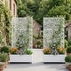 preview thumbnail 23 of 103, 72 in Metal Movable Planter Box with Trellis Privacy Screen Lockable Wheels