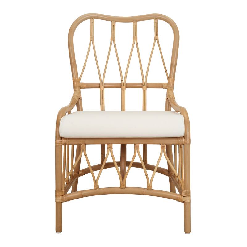 NPD Furniture Ayanna Modern Bohemian Rattan Dining Chair