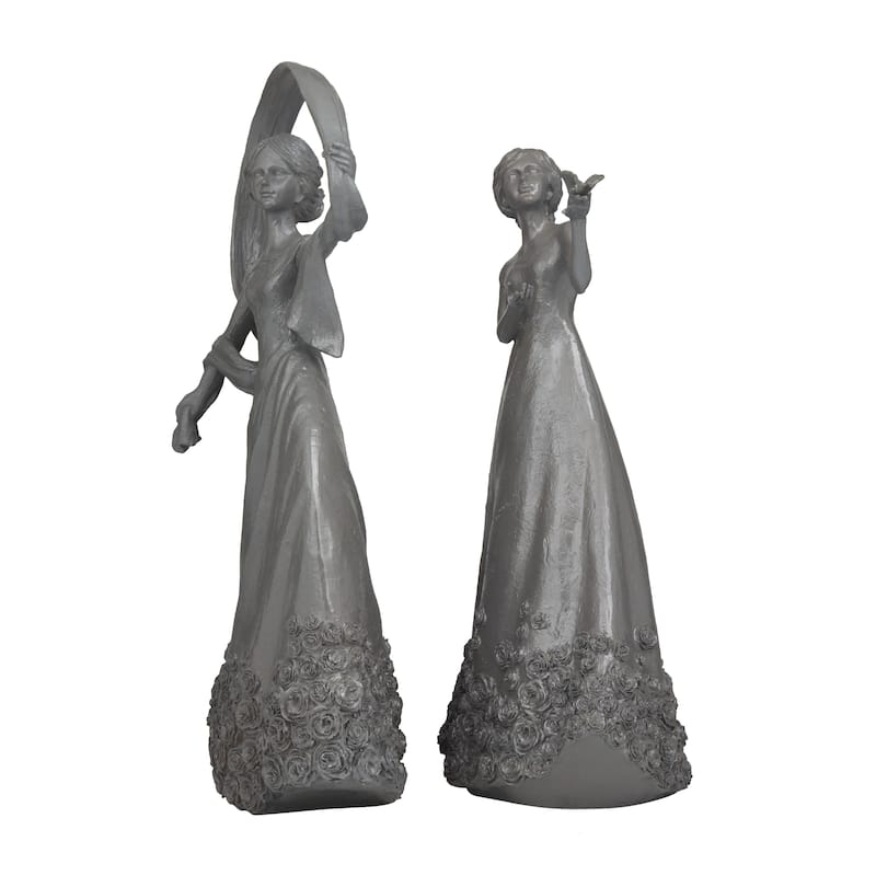 Resin People Sculpture - Set of 2 - Roche River Decor