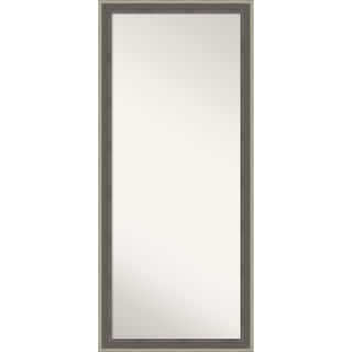 Cottage Non-Beveled Wood Framed Full-Length Floor Leaner Mirror - Cottage Grey Silver - 29 x 65 in