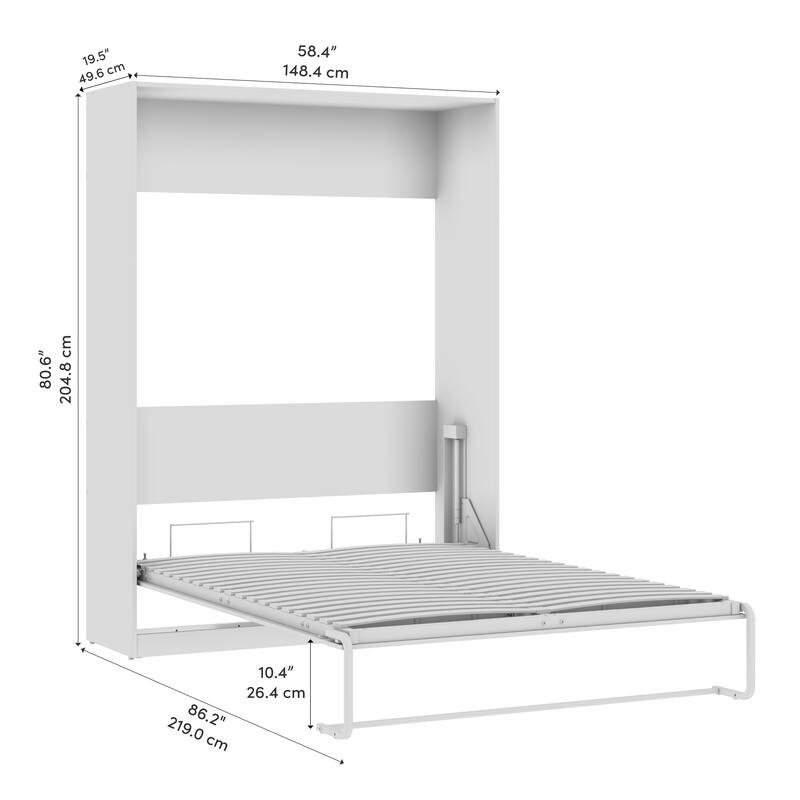Claremont 59W Space-Saving Full Size Murphy Bed by Bestar
