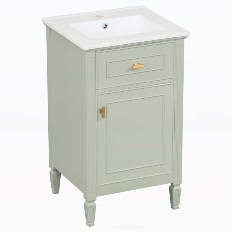 Modern Freestanding Cabinet with Sink for Small Bathroom