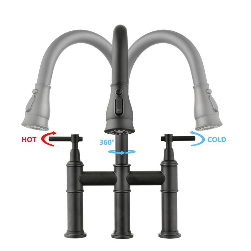 Dornberg Bridge Kitchen Faucet with Pull-Down Sprayhead