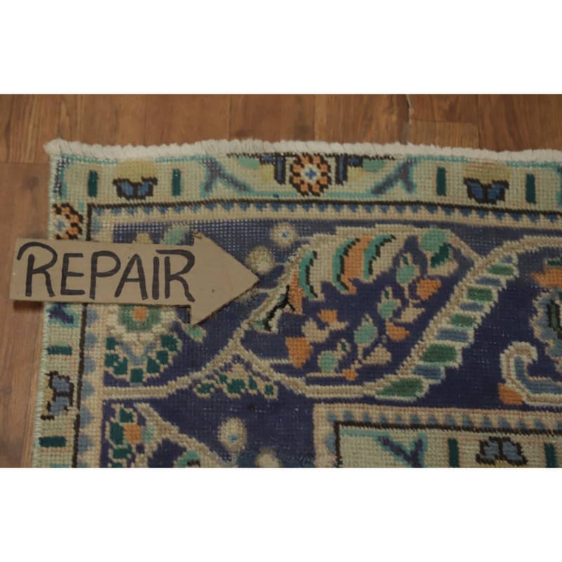 Hand Knotted Oriental 100% Wool Carpet Traditional Medallion Oranges & Rust Tabriz Area Rug - 9' 2'' X 6' 3''