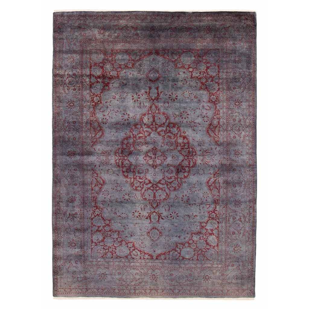 ECARPETGALLERY Hand-knotted Vibrance Grey Wool Rug - 6'1 x 8'7