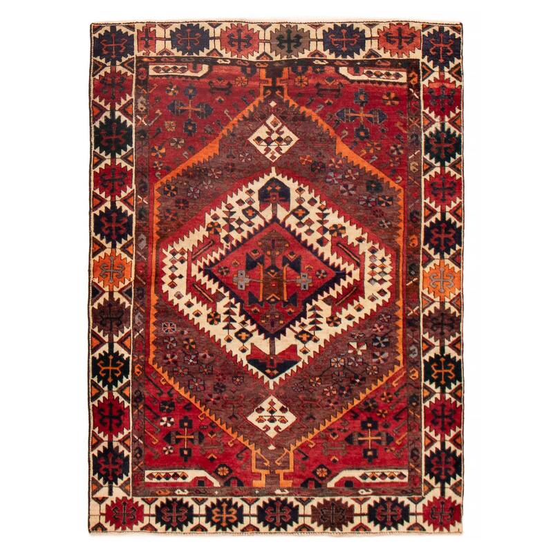 ECARPETGALLERY Hand-knotted Kayseri Vintage Red Wool Rug - 4'10 x 6'7 - Red - 4'10 x 6'7