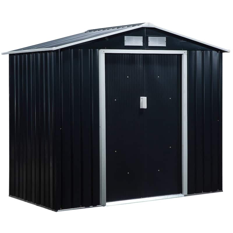 Outsunny Metal Outdoor Shed Organizer & Garden Storage