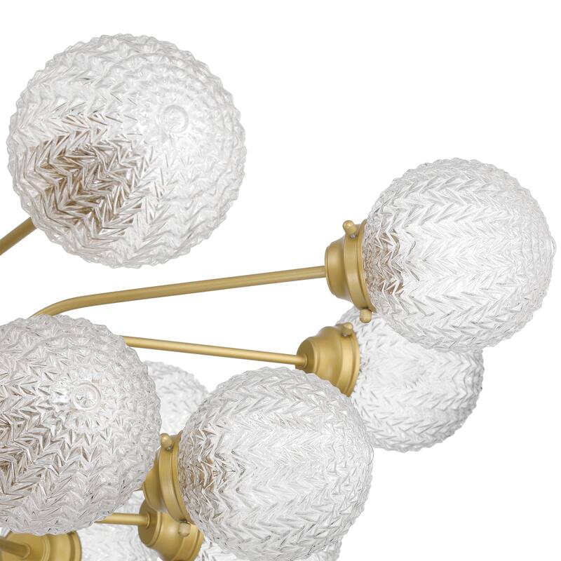 Mid-century Modern Gold 16-light Dimmable Sputnik Chandelier with UL Certified - N/A