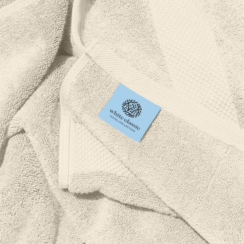 White Classic Luxury Cotton Bath Towel 27x54 - Set of 4