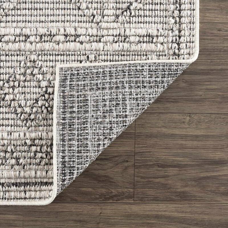 Hauteloom Butch Living Room, Bedroom Patio Outdoor Area Rug - Farmhouse - Taupe,Beige - 2' x 3'