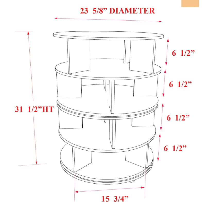 Revolving Shoe Rack Storage Organizer (White)