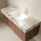 preview thumbnail 5 of 17, GDFStudio - Muri Modern 48" Floating Bathroom Vanity with Basin, Sintered Stone Countertop, Drawer & Double Doors, NO Faucet