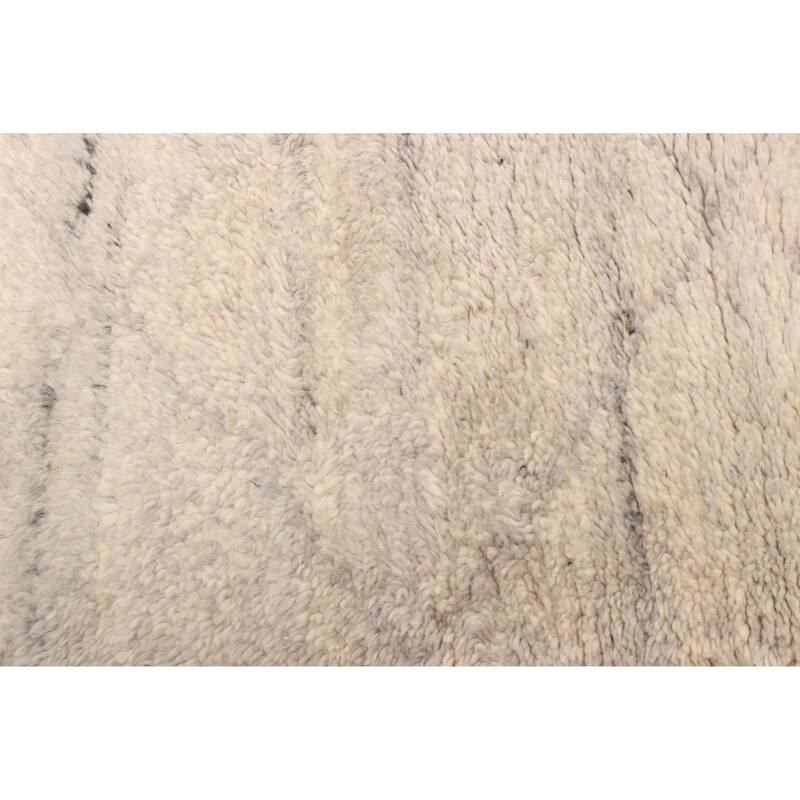 ECARPETGALLERY Hand-knotted Tangier Light Grey Wool Rug - 6'2 x 9'0