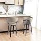 preview thumbnail 60 of 167, Glitzhome Set of 2 or 4 Modern Counter & Bar Height Wooden Swivel Bar Stools Set of 2 - Grey PU - Counter Height