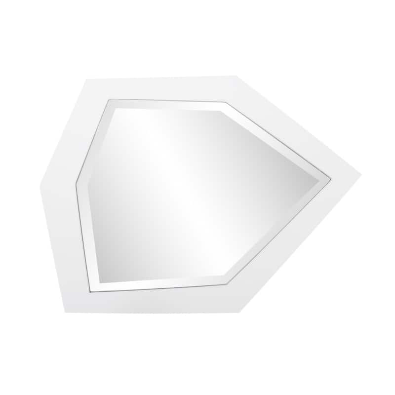 Allan Andrews Contemporary Asymmetrical Abstract Framed Wall Mirror